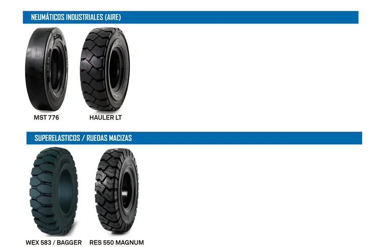 NEUMATICOS Y RUEDAS SUPERELASTICAS PARA MINERIA SUBTERRANEA