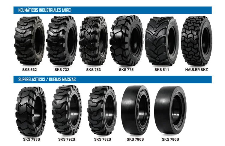 NEUMATICOS Y RUEDAS SUPERELASTICAS PARA MINICARGADORA