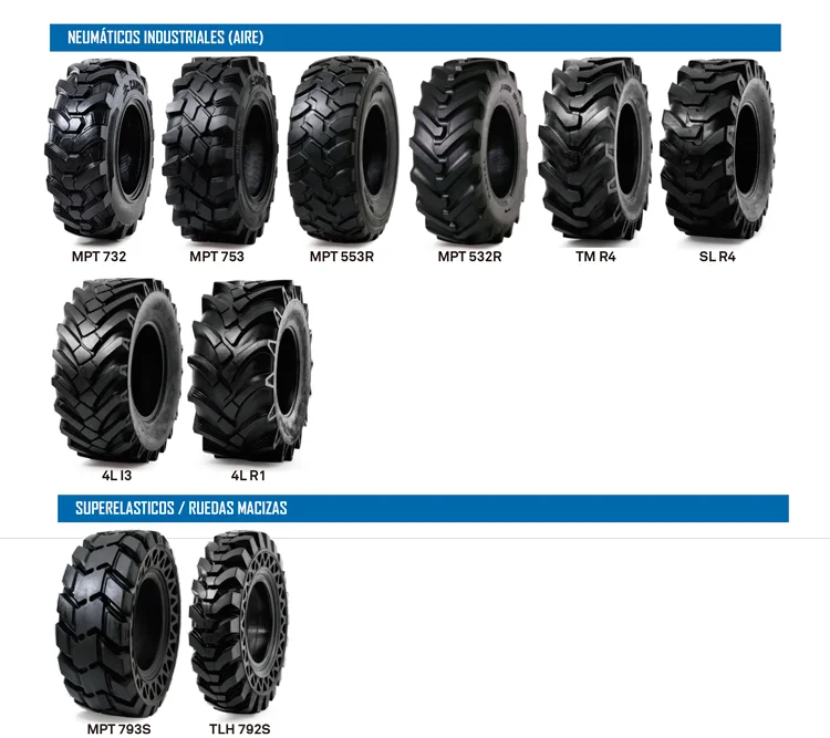 NEUMATICOS Y RUEDAS SUPERELASTICAS PARA TELESCOPICA